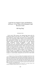 Legal Services Support Centers and Rebellious Advocacy: A Case