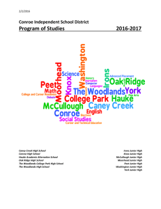 CISD Programs of Study - Woodlands High School