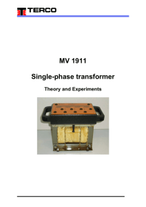 MV 1911 Single-phase transformer