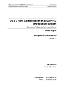 DB2 9 Row Compression in a SAP R/3 production system