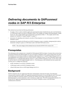 Delivering documents to SAPconnect nodes in SAP
