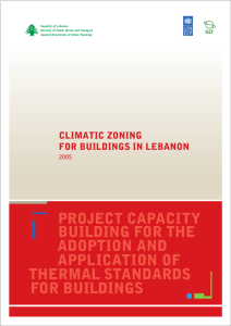Climatic zonic for buildings in Lebanon