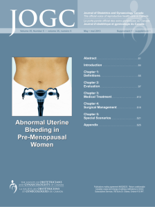 Abnormal Uterine Bleeding in Pre-Menopausal Women