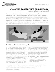 Life after postpartum hemorrhage