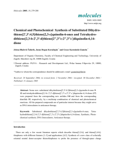 Chemical and Photochemical Synthesis of Substituted Dihydro