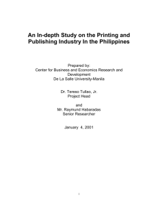 An in-depth study on the printing and publishing industry in the