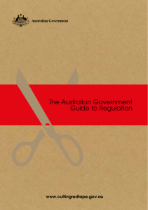 The Australian Government Guide to Regulation