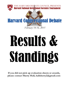 Complete Congressional Debate Results