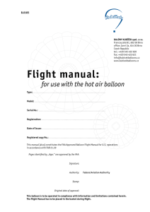 Flight manual: - KUBICEK BALLOONS US