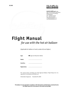 Flight Manual - Kubicek Balloons