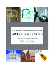 2013 Resource Guide - National College of Natural Medicine