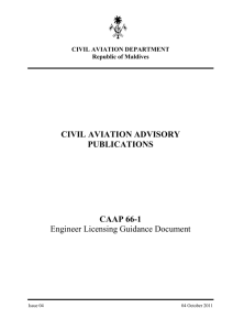 CIVIL AVIATION ADVISORY PUBLICATIONS CAAP 66