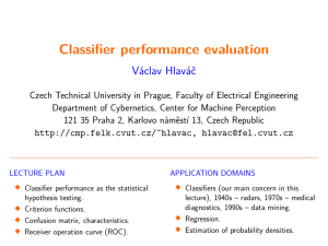 Classifier performance evaluation