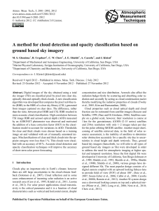 A method for cloud detection and opacity classification based on