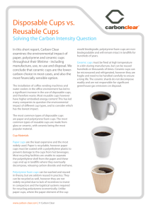 Disposable Cups vs. Reusable Cups
