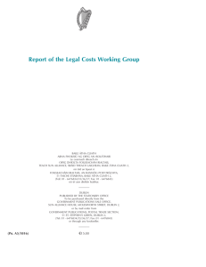 Report of the Legal Costs Working Group