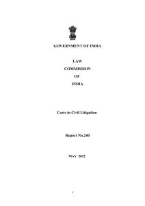 240th Report on Costs in Civil Litigation