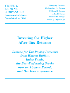 Investing for Higher After-Tax Returns