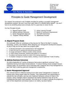 Principles to Guide Management Development
