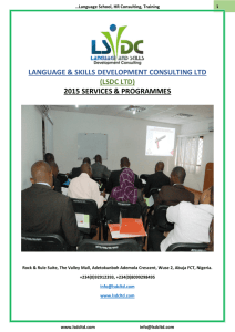 language & skills development consulting ltd (lsdc ltd) 2015 services