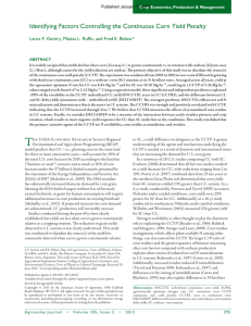 Identifying Factors Controlling the Continuous Corn Yield Penalty