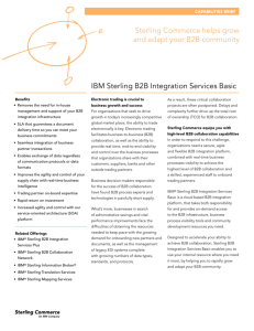 IBM Sterling B2B Integration Services Basic Sterling