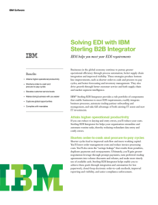 IBM® Sterling B2B Integrator for EDI