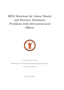 BEM Solutions for Linear Elastic and Fracture Mechanics Problems