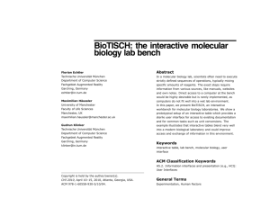 BioTISCH: the interactive molecular biology lab bench
