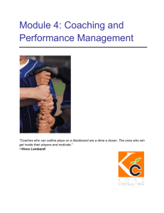 Module 4: Coaching and Performance Management