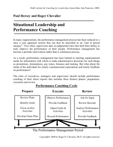 Situational Leadership and Performance Coaching