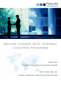 Driving Organisational Change with Internal Coaching