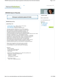WHOIS Search Results - CampaignSiteBuilder.com