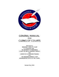 GENERAL MANUAL CLERKS OF COURTS