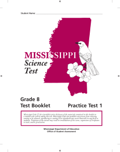 Science Test - Mississippi Department of Education
