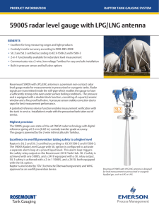 5900S radar level gauge with LPG/LNG antenna