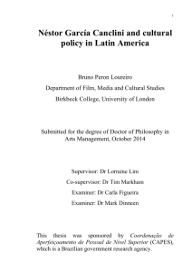 Néstor García Canclini and cultural policy in Latin
