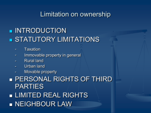 Limitation on ownership no answers