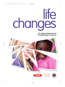 loss, change and bereavement for children aged 3