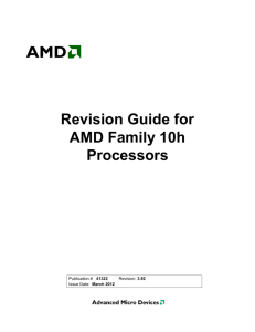 Revision Guide for AMD Family 10h Processors