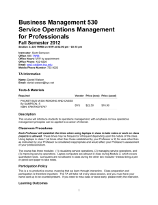 Business Management 530 Service Operations Management for