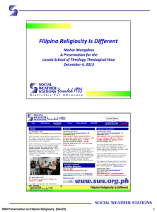 Filipino Religiosity Is Different