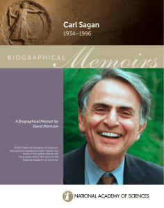Carl Sagan - National Academy of Sciences