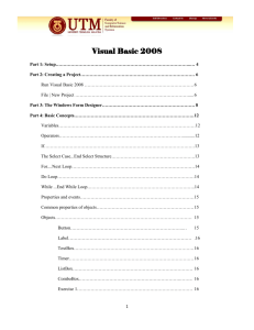 Visual Basic 2008 - Department of Computer Graphics and Multimedia