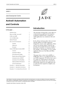 Jade White Paper - ActiveX Automation and Controls