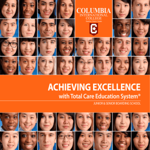 ACHIEVING EXCELLENCE - Columbia International College