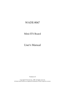 WADE-8067 User's Manual