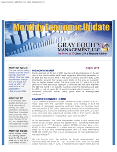 August Economic Update from Gray Equity Management, LLC