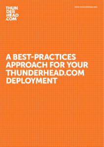 A Best-Practices Approach for Your Thunderhead