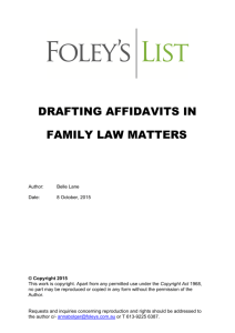Drafting Affidavits in Family Law Matters_Lane